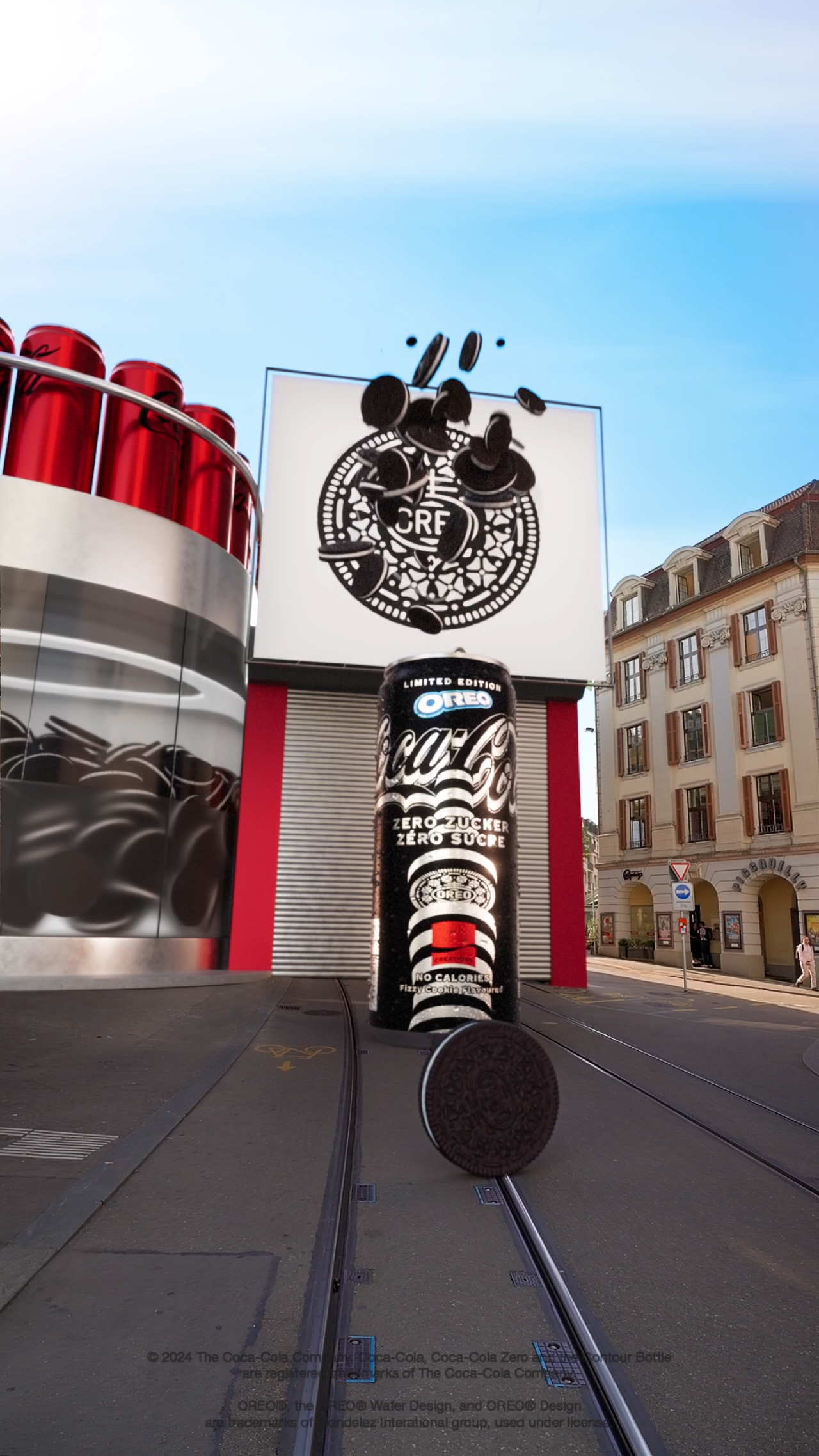 coca cola oreo fooh advertising stillframe of mixed reality video